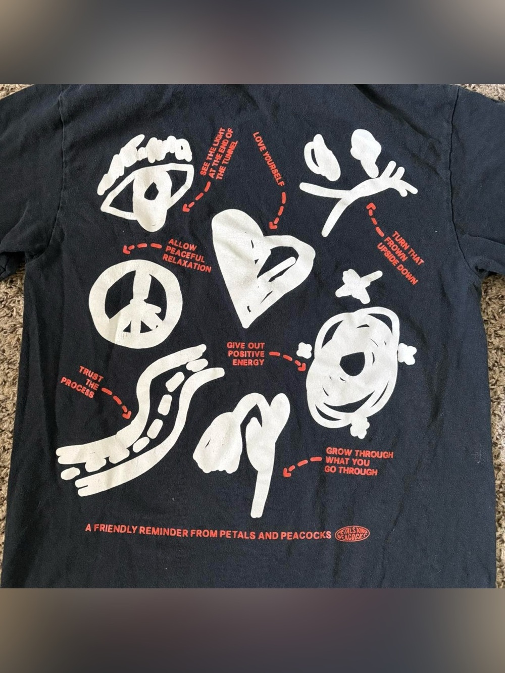 Trust The Process black cotton t-shirt #skater #y2k - Picture 4 of 7